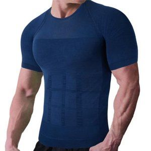 Men Slimming Body Shaper Workout T-Shirt